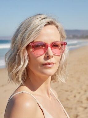 Rainbow Optx Translucent Rose Sunglasses